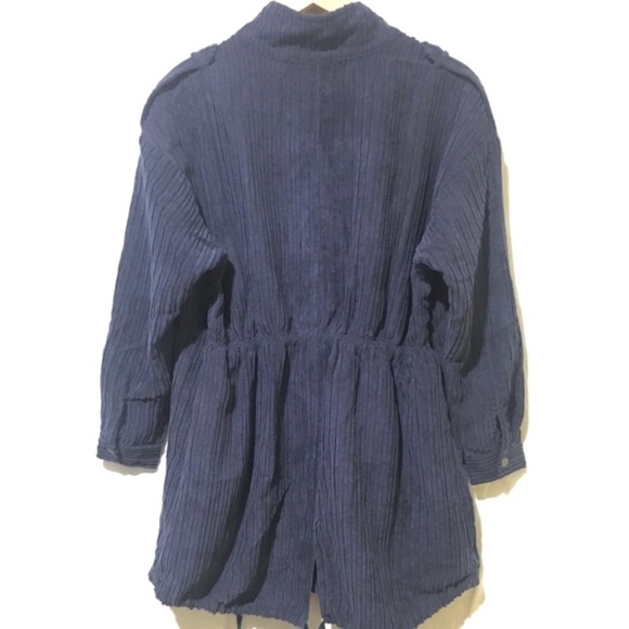 ANAMA Corduroy indigo coat - Picture 3 of 8